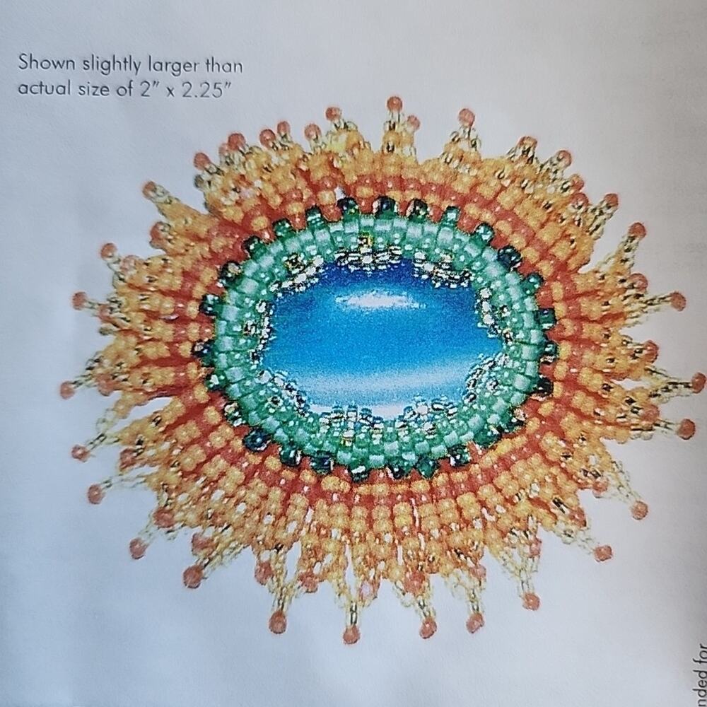 Designer Beading KIT Blue Eyed Susan Brooch Ann Benson Beads East 2009